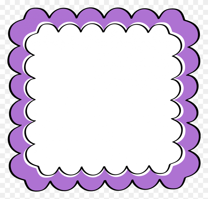 1161x1110 Printable Purple Border Clip Art - Purple Flower Border Clipart
