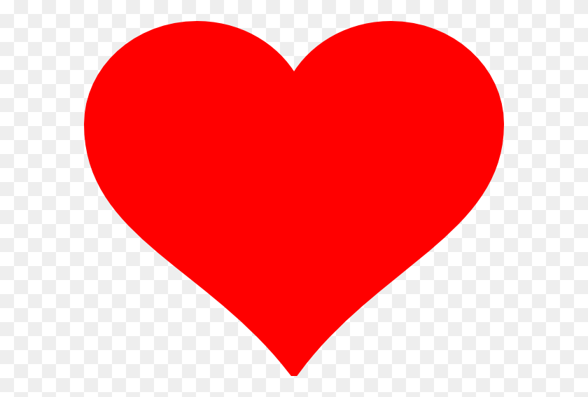 600x507 Для Печати Красные Сердца Формы Красное Сердце Плоские Картинки - Красный Дом Клипарт