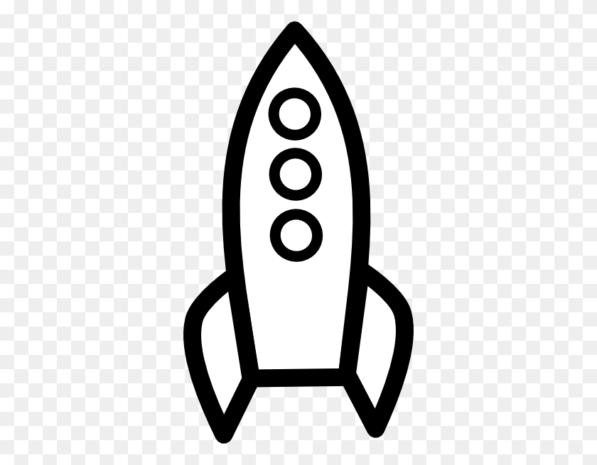 324x595 Распечатки Космос, Ракета - Черно-Белый Клипарт Космический Корабль