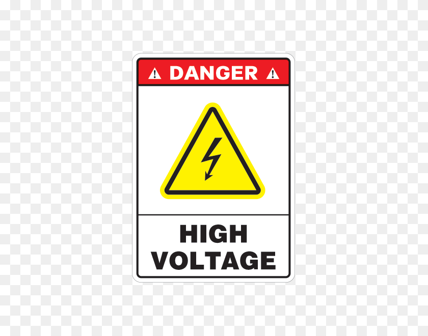 600x600 Printed Vinyl Danger High Voltage Stickers Factory - Danger Sign PNG