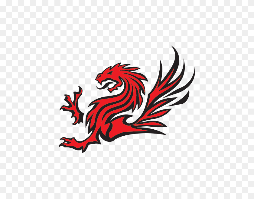 600x600 Printed Vinyl Red Dragon Stickers Factory - Red Dragon PNG