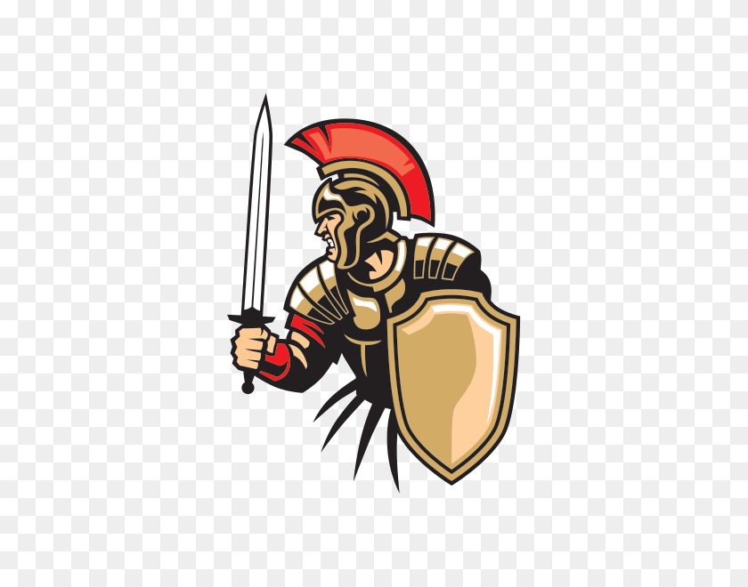 600x600 Printed Vinyl Roman Soldier Warrior With Sword And Shield - Roman Soldier PNG