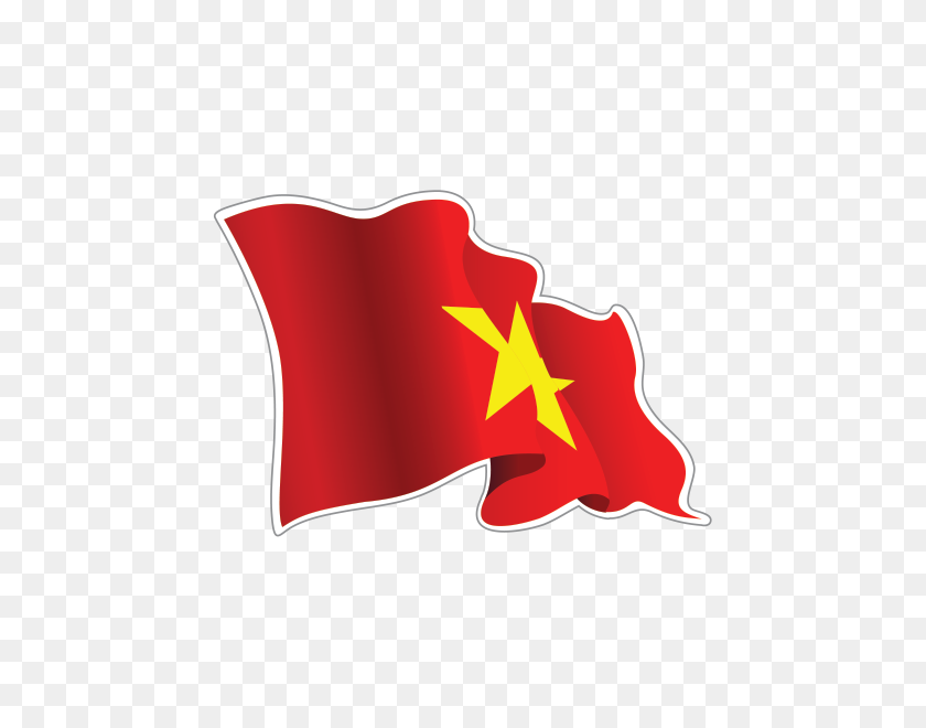 600x600 Печатный Виниловый Завод Наклейки Флаг Вьетнама - Флаг Вьетнама Png