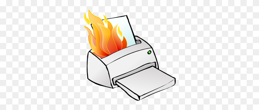 300x298 Printer Burning Clip Art - Fire PNG Gif