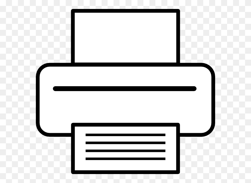 600x553 Printer Clip Art Free Vector - Scroll Lines Clip Art