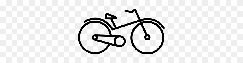 300x160 Printerkiller Bicycle Clipart Vector Gratis - Bike Clipart Blanco Y Negro