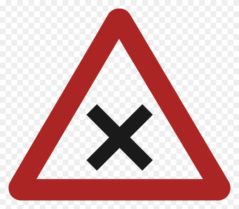 833x720 Priority To The Right Road Sign Transparent Png - Priority Clipart