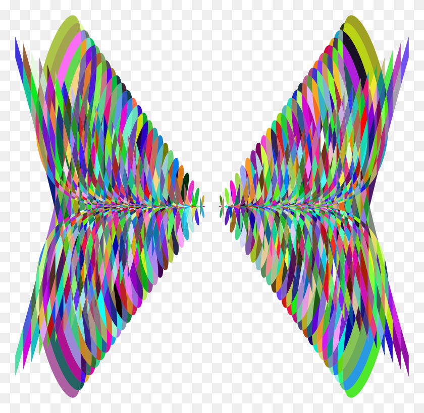 2276x2216 Prismatic Abstract Butterfly Wings Icons Png - Butterfly Wings PNG