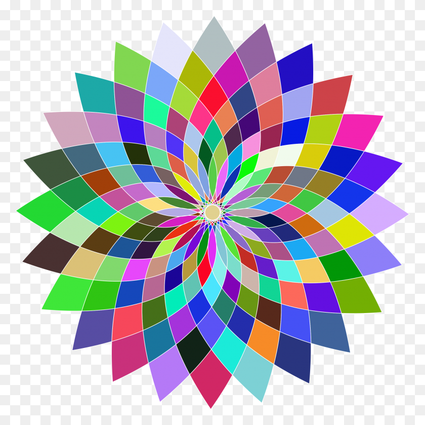 Prismatic Abstract Flower Line Art Ii Icons Png - Abstract Art PNG