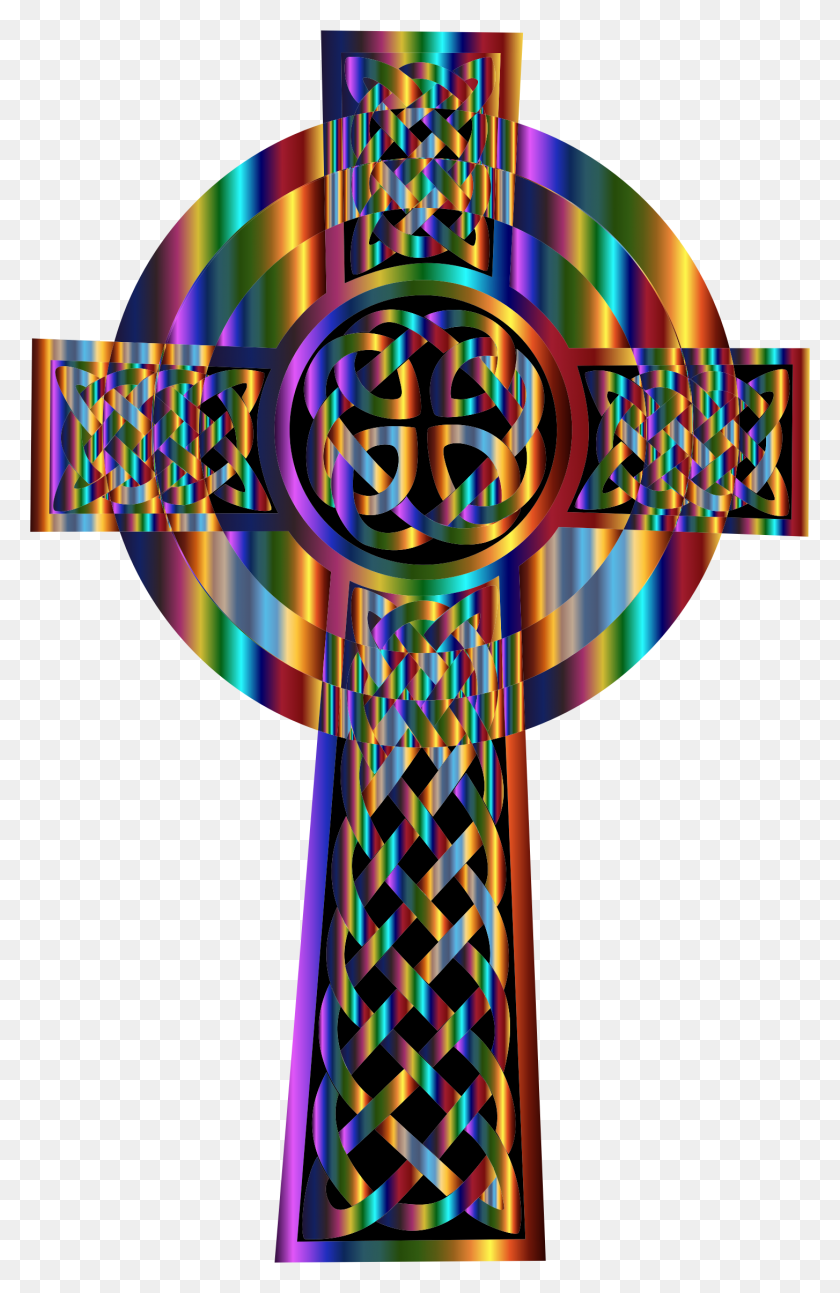 1454x2300 Prismatic Celtic Cross Icons Png - Celtic Cross PNG