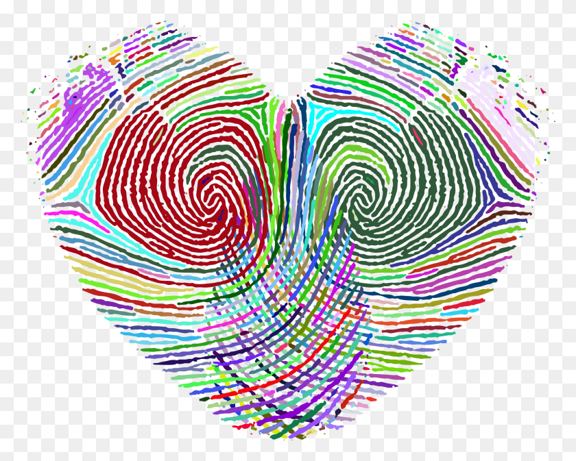 2308x1814 Prismatic Fingerprint Heart Icons Png - Fingerprint PNG