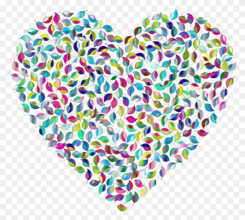 2342x2092 Corazón Verde Prismático Sin Iconos De Fondo Png - Corazón Lindo Png