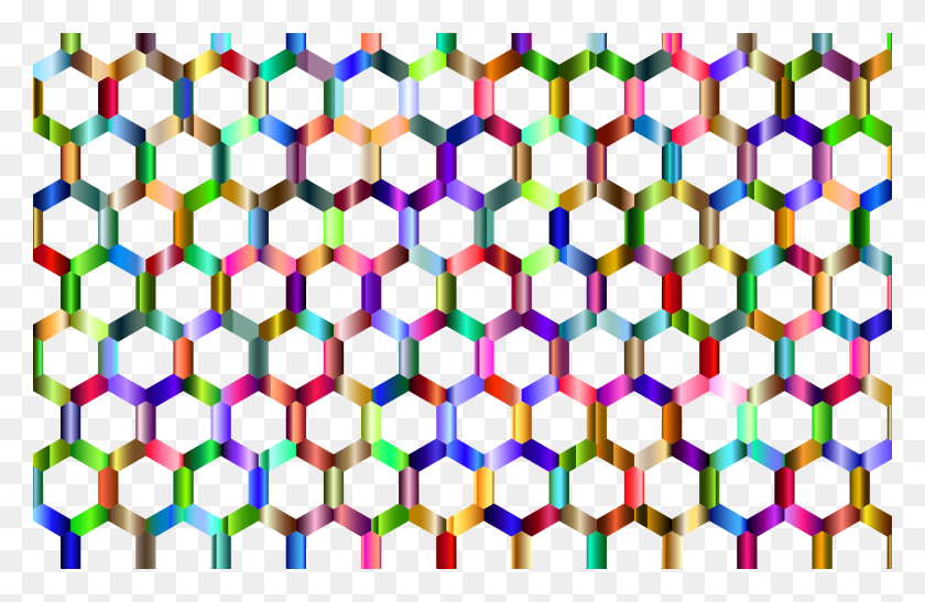2400x1500 Prismatic Hexagonal Geometric Pattern No Background Icons Png - Geometric Background PNG