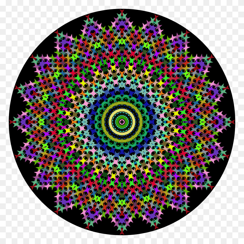 2332x2332 Mandala Prismático Perforado Iconos Png - Mandala Png