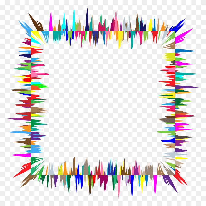 2312x2312 Prismatic Sound Wave Frame Icons Png - Sound Wave PNG