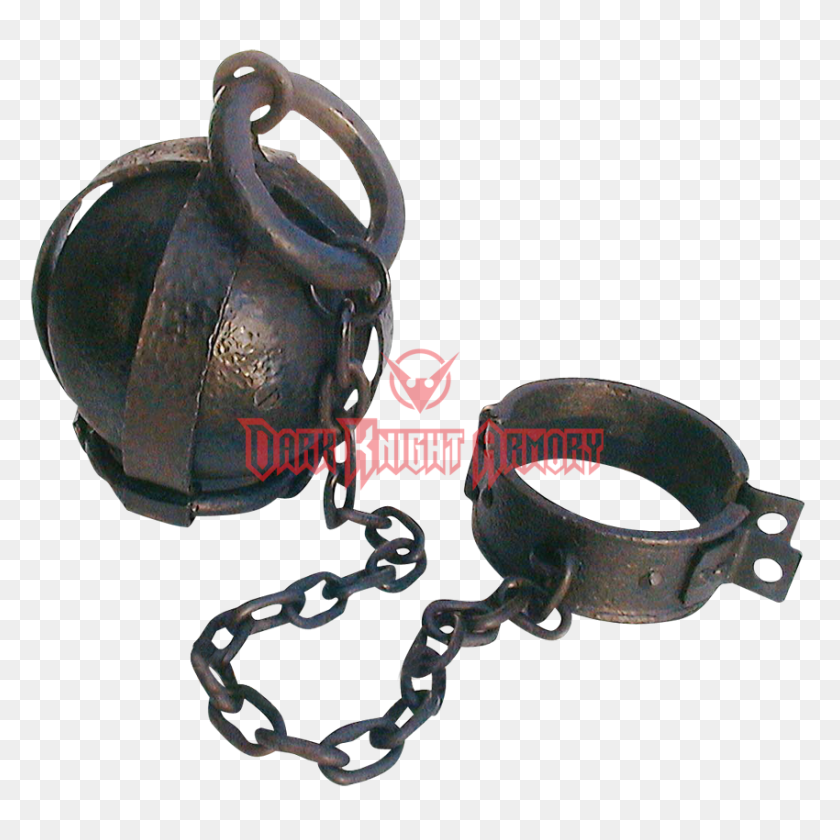 850x850 Prison Dungeon Ball And Chain Leg Shackles - Shackles PNG