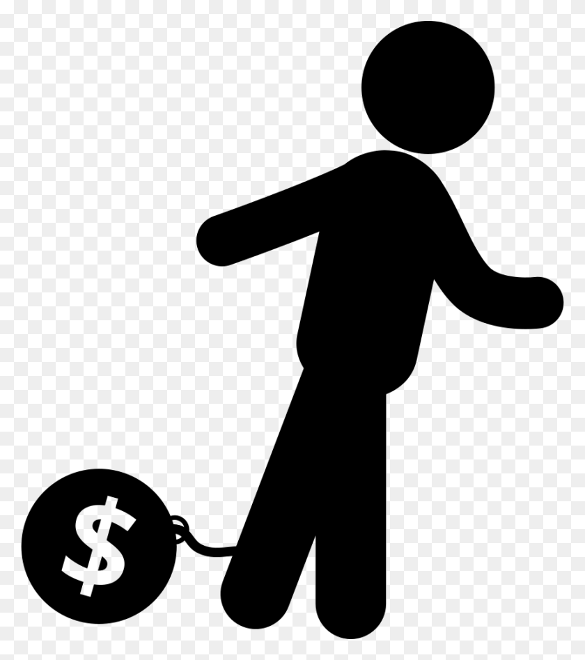 860x980 Prisoner Man With Money Fetter And Ball Png Icon Free Download - Prisoner PNG