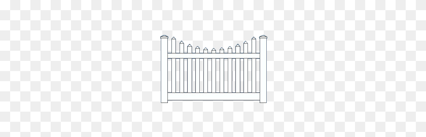 260x210 Privacy, Semi Private Picket Fence Choices - White Fence PNG