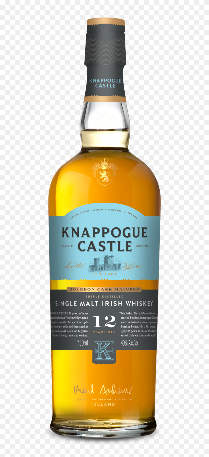 1240x2816 Product Knappogue Castle Whiskey - Whiskey Bottle PNG