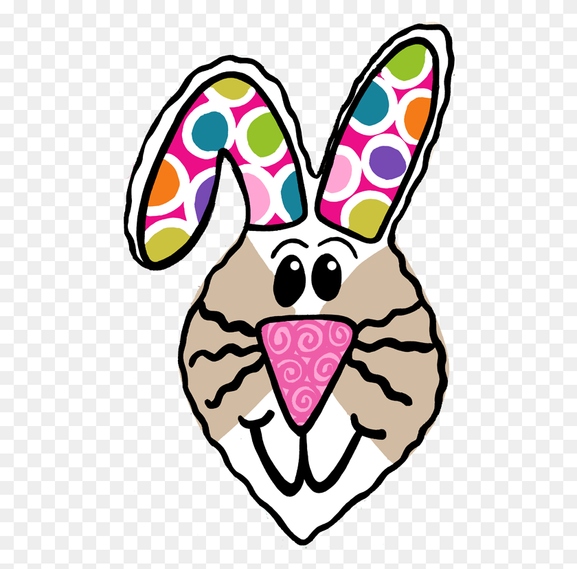 491x768 Products Tagged Door Hanger Just Dots Co - Easter Bunny Face Clipart