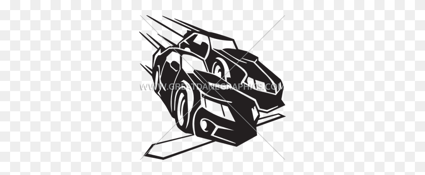 290x286 Products Tagged With 'line' Production Ready Artwork For T Shirt - Race Car Black And White Clipart