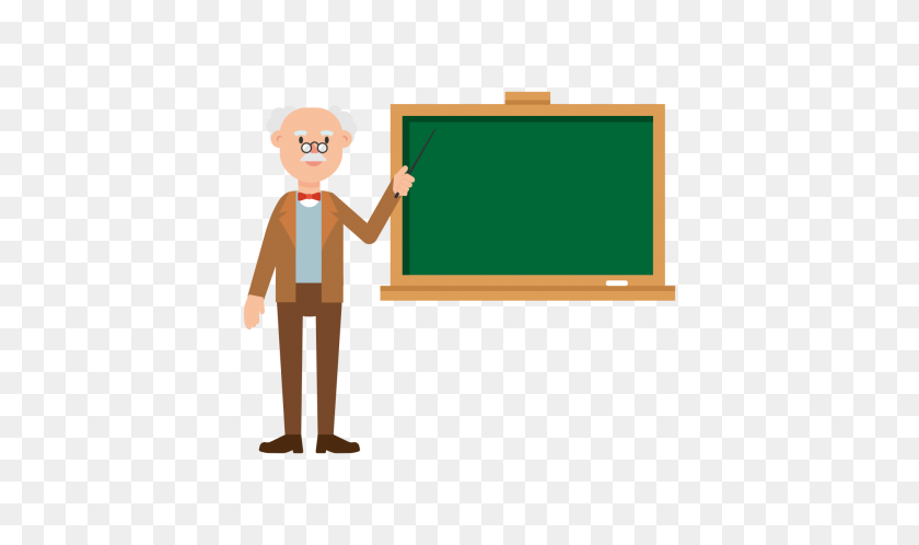 2000x1125 Professor Pointing On The Blackboard Cartoon - Blackboard PNG