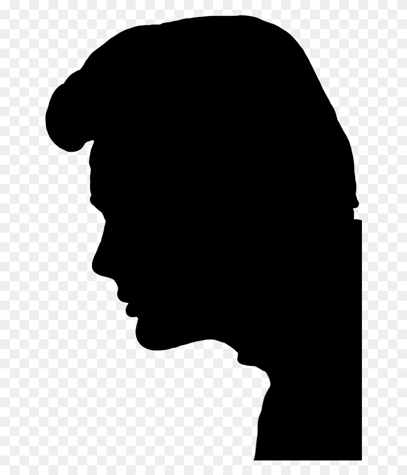 655x920 Profile Silhouette Of Young Man, Face Silhouette - Silhouette Man PNG