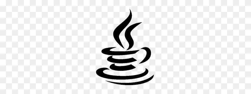 256x256 Программирование Значка Логотипа Кофейной Чашки Java Для Windows Iconset - Чашка Кофе, Черно-Белый Клипарт