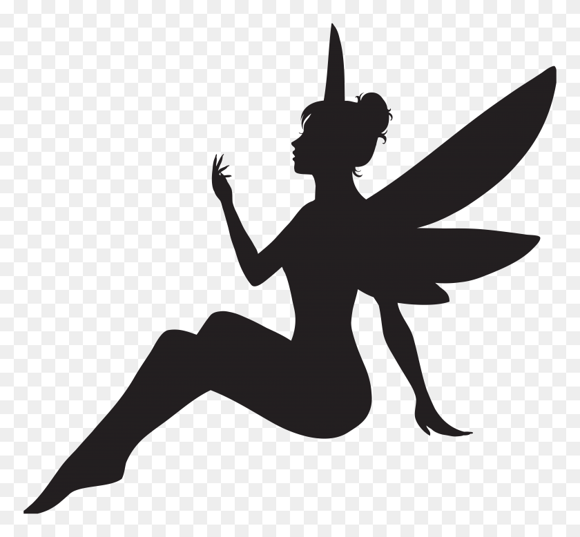 8000x7371 Projects To Try Fairy - Tinkerbell Silhouette PNG