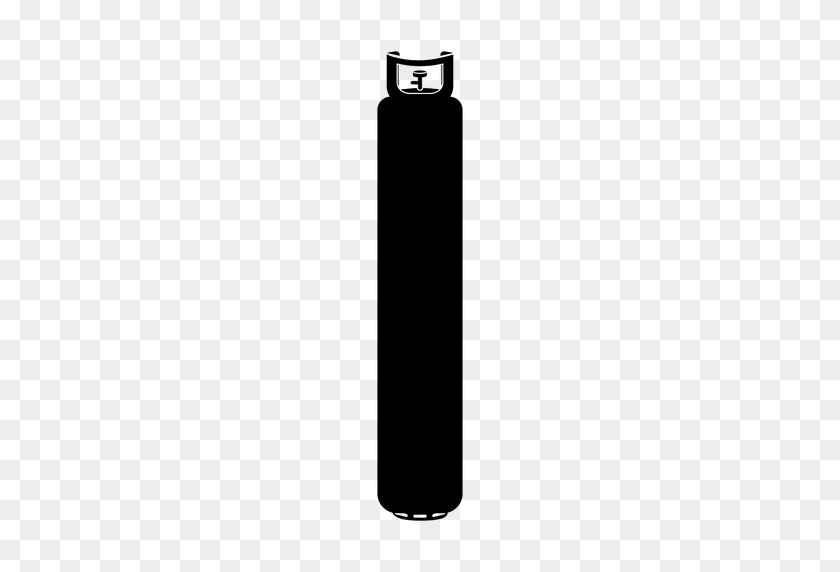 512x512 Propane Gas Bottle Silhouette - Lighter PNG