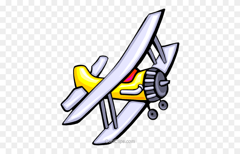 416x480 Самолет Пропеллера Роялти Бесплатно Векторные Иллюстрации - Винт Клипарт