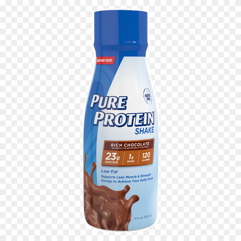900x900 Protein Shake With Fiber Rich Chocolate Pure Protein - Protein PNG