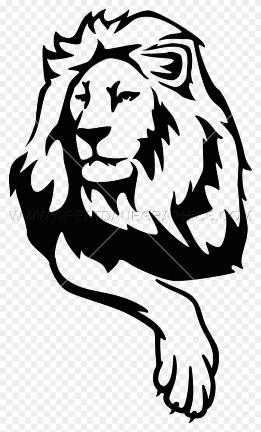 825x1404 Proud Lion Production Ready Artwork For T Shirt Printing - Lion Head Clipart Black And White