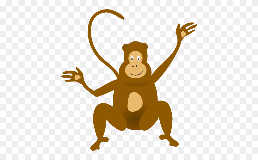 444x461 Prussia Clipart Monkey - Flying Monkey Clip Art