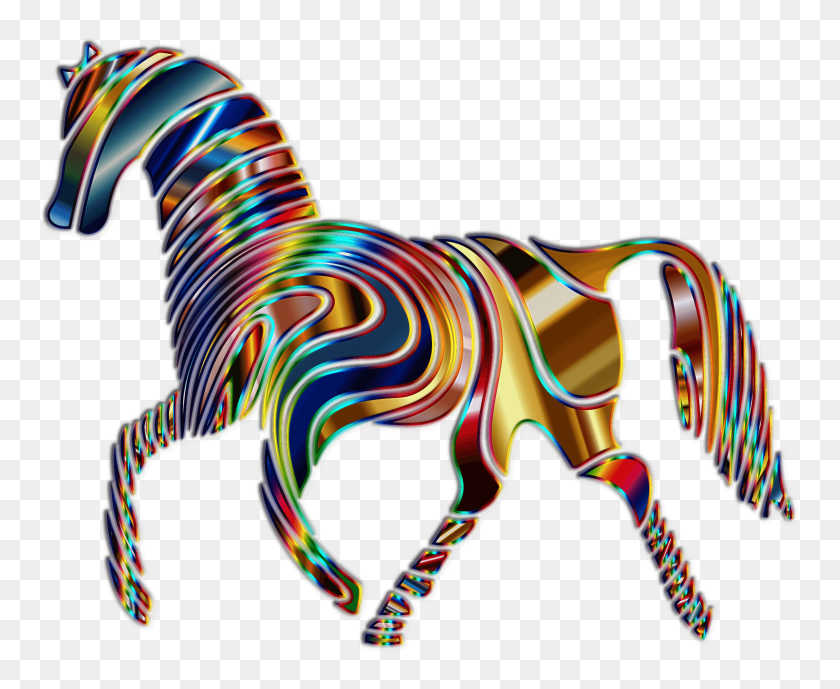 2400x1936 Psychedelic Horse Transparent Png - Psychedelic PNG
