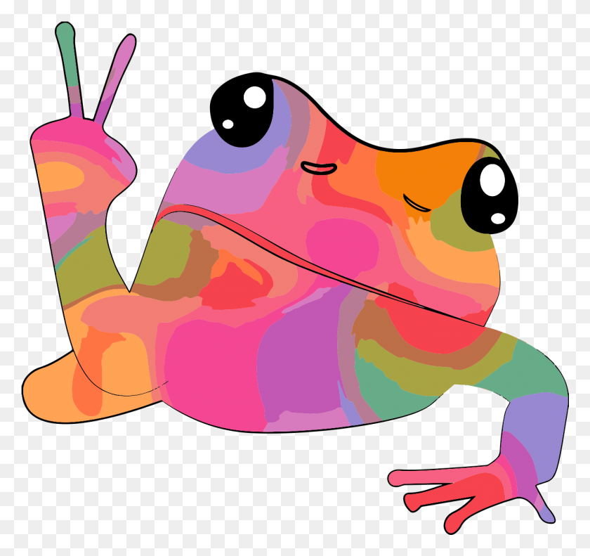 1267x1189 Psychedelic Tree Frog Purchase Design Here - Purchase Clipart