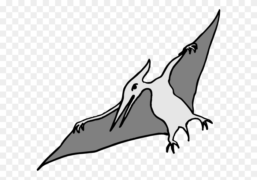 600x530 Pterodactyl Clipart - Welcome Black And White Clipart