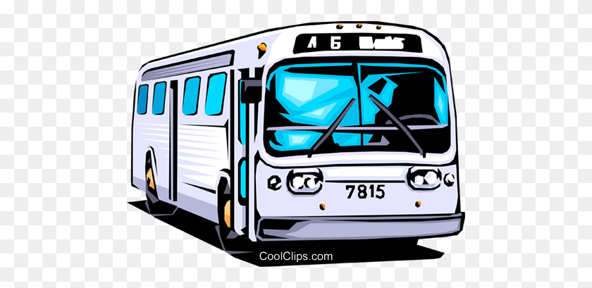 480x349 Public Bus Royalty Free Vector Clip Art Illustration - Public Transport Clipart