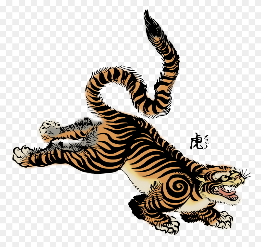 800x755 Публичный Клип-Арт - Клипарт Бенгальский Тигр