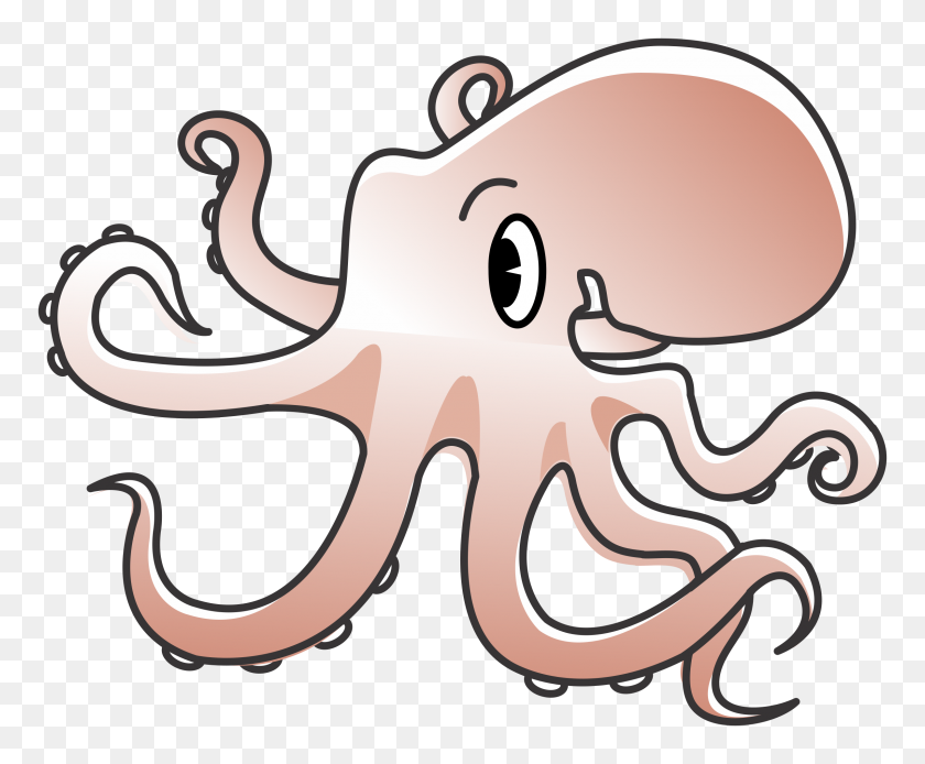 2400x1951 Publicdomainq Octopus Animal Clipart - Octopus Clipart Png