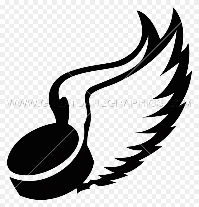 825x863 Puck With Bird Wings Production Ready Artwork For T Shirt Printing - Bird Wings PNG