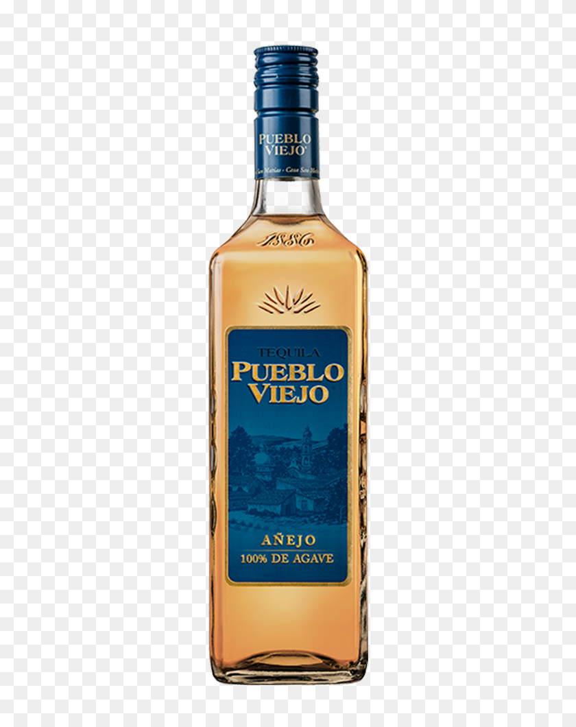 530x1000 Pueblo Viejo Blanco Tequila - Tequila PNG