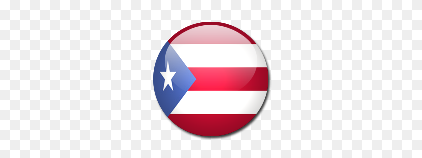 256x256 Bandera De Puerto Rico Icono De Descarga De Iconos De Banderas Del Mundo Redondeado - Bandera De Puerto Rico Png
