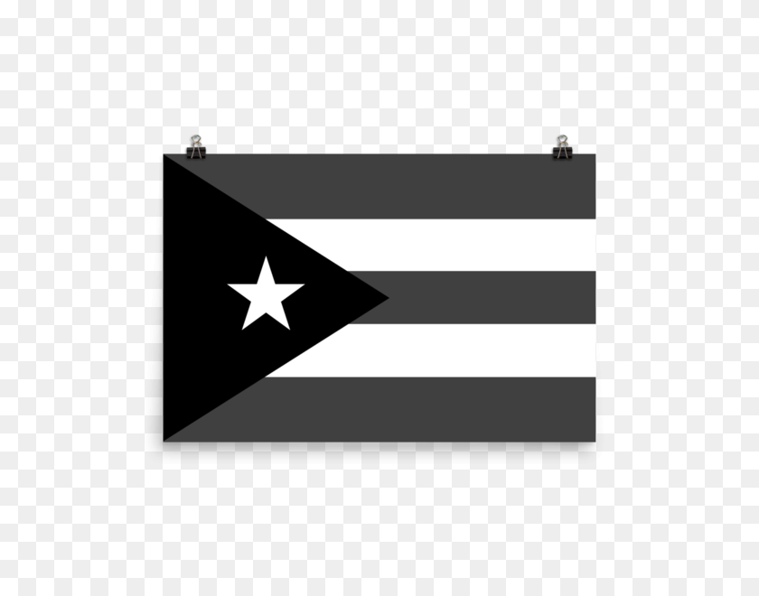 600x600 Puerto Rico Bandera De La Pared De Arte De La Estrella De La Sala De Exposición - Bandera De Puerto Rico Png