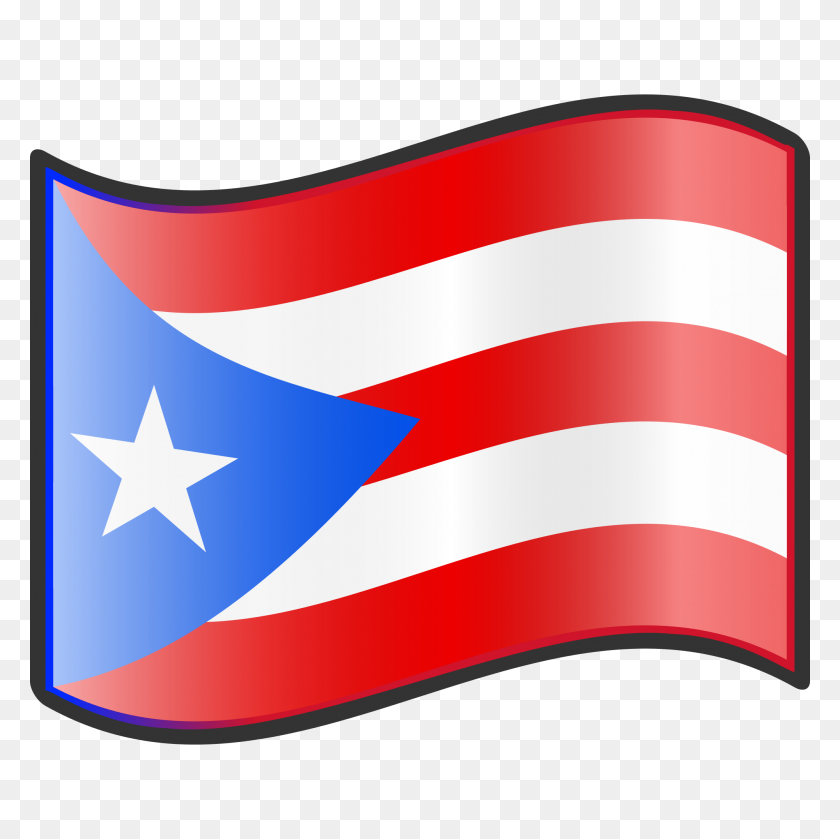 2000x2000 Наклейка С Тропическим Флагом Страны Острова Пуэрторико - Флаг Пуэрто-Рико Клипарт