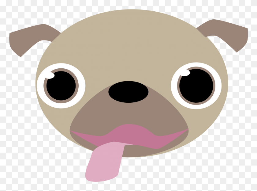 2395x1731 Pug Face Icons Png - Pug Face PNG