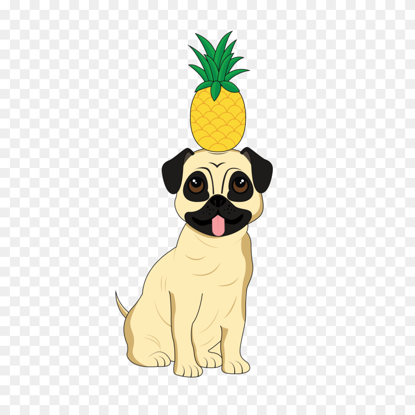 1200x1200 Pugs Pineapples Pugs And Pineapples - Pug PNG