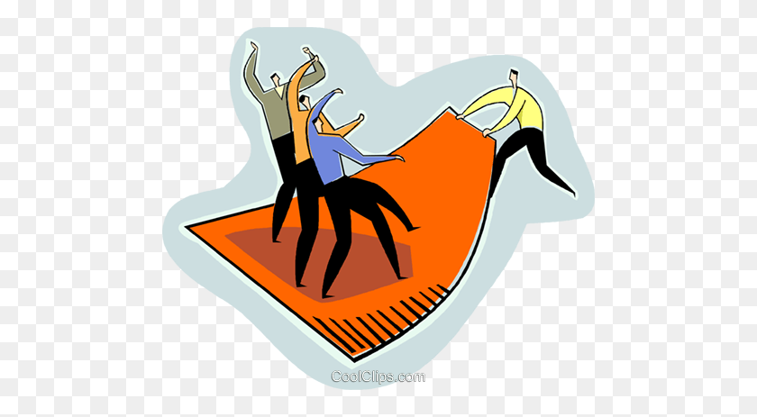 480x403 Pulling The Carpet Out From Under Their F Royalty Free Vector Clip - F Clipart