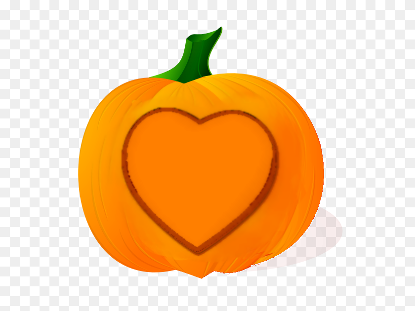 600x570 Pumpkin Clipart Heart - Pumpkins PNG