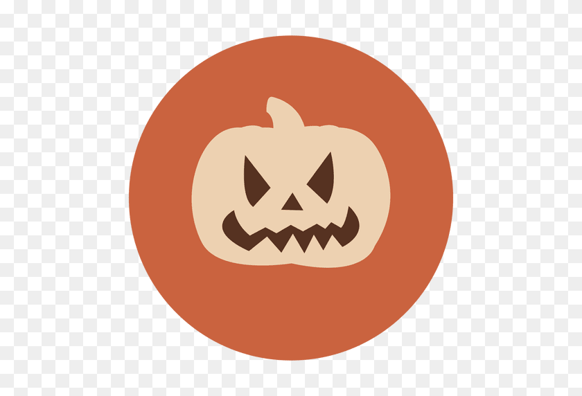 512x512 Pumpkin Face Circle Icon - Pumpkin Face PNG